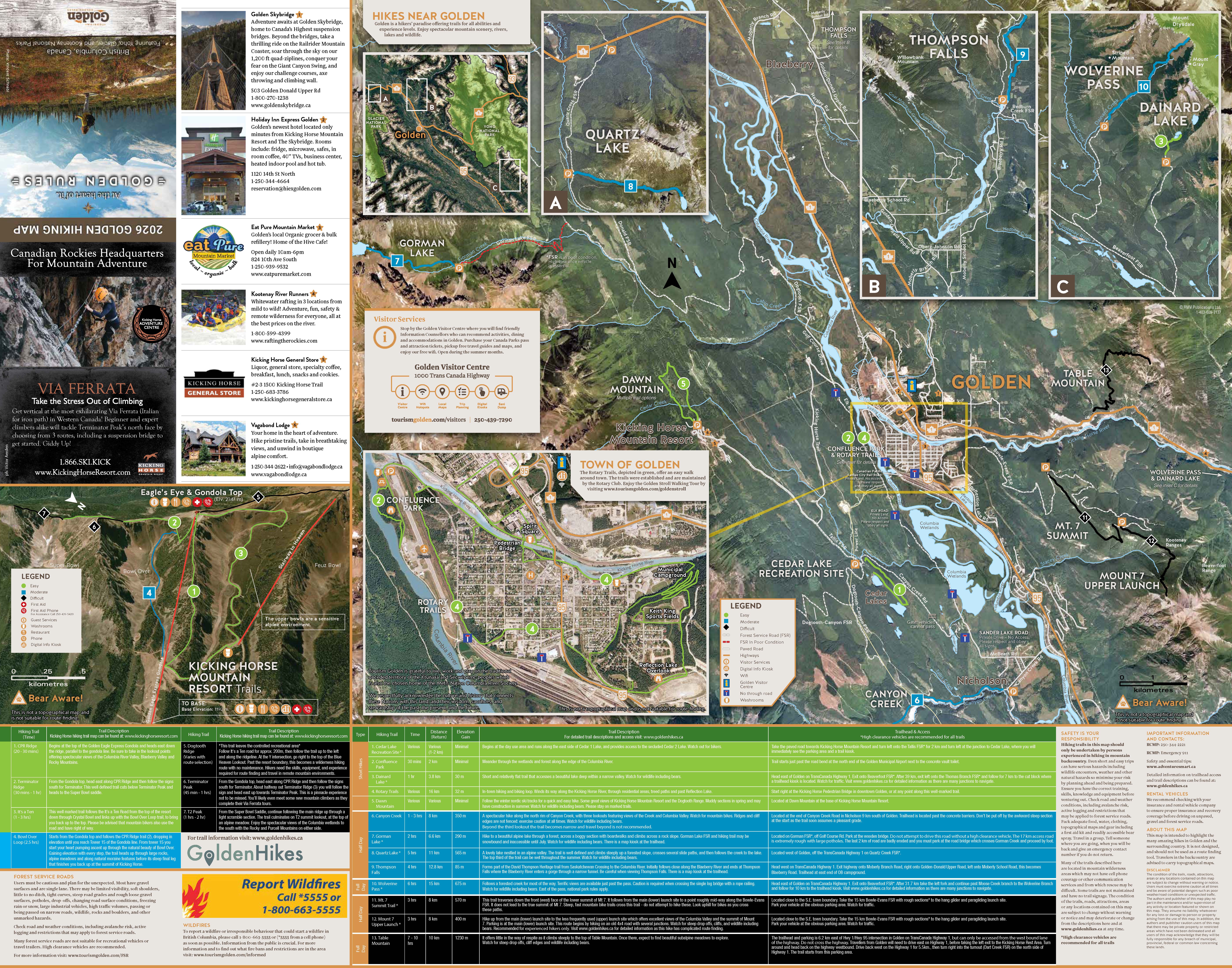 Golden Hiking Trail Map | Tourism Golden